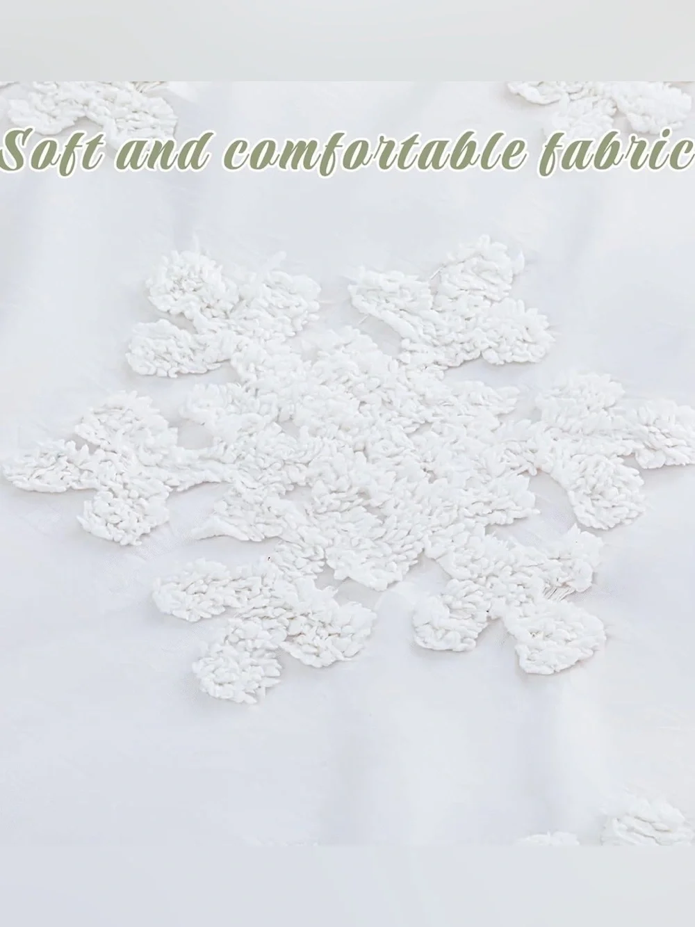 Frienda 3 Pcs Winter Snowflake Full Comforter Cover Set Includes 1 Duvet Cover